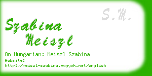 szabina meiszl business card